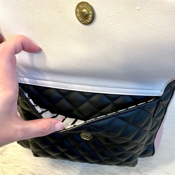 Betsey Johnson Luv Betsey Pink & Black Kitty Backpack - Picture 3 of 5